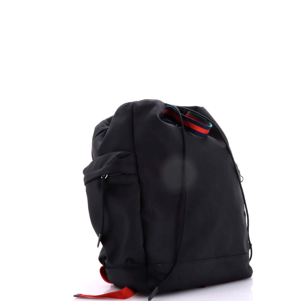 Gucci Large Animalier Web Drawstring Backpack Tec… - image 2